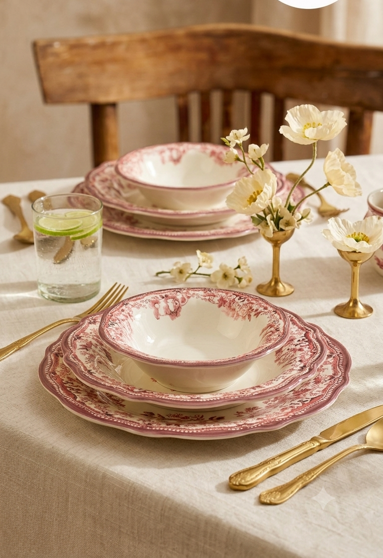 Set Pjatash Pink Floral