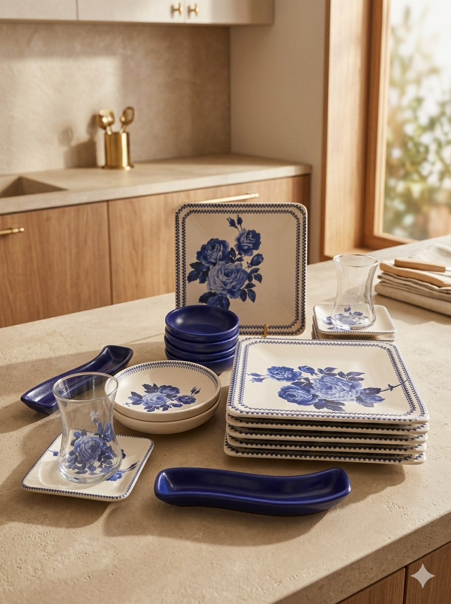 Set Mengjesi Rose Blue